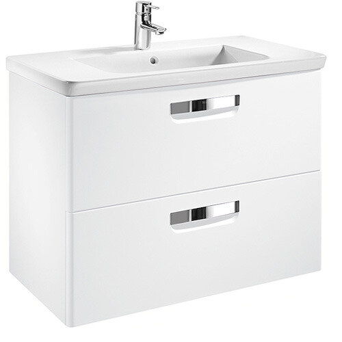 Тумба c умывальником в комплекте  Roca The Gap 80 , цвет белый матовый