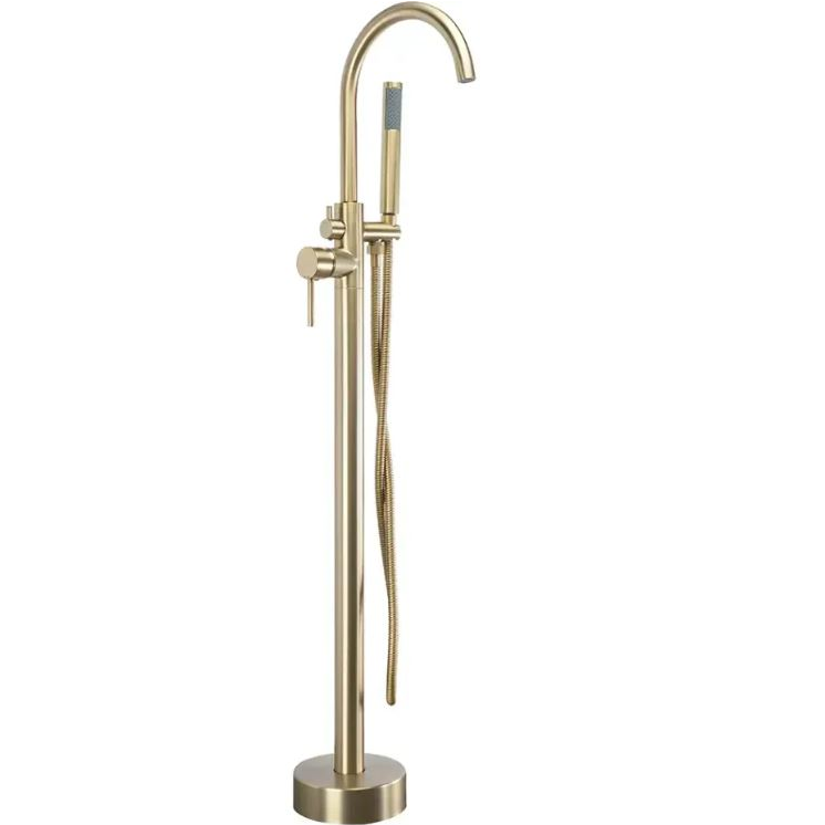 Смеситель для ванны Rea Lungo золото брашированное