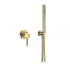 Комплект  AQUAme Siena ручной душ, дежатель, смеситель, брашированное золото