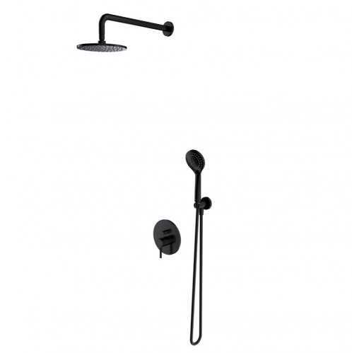 Душевая система скрытого монтажа Omnires Y в черном цвете