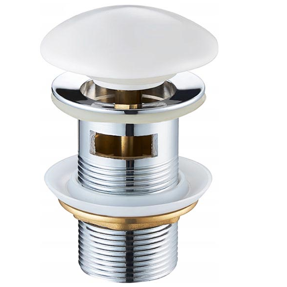 Донный клапан Roxen  (white) с переливом