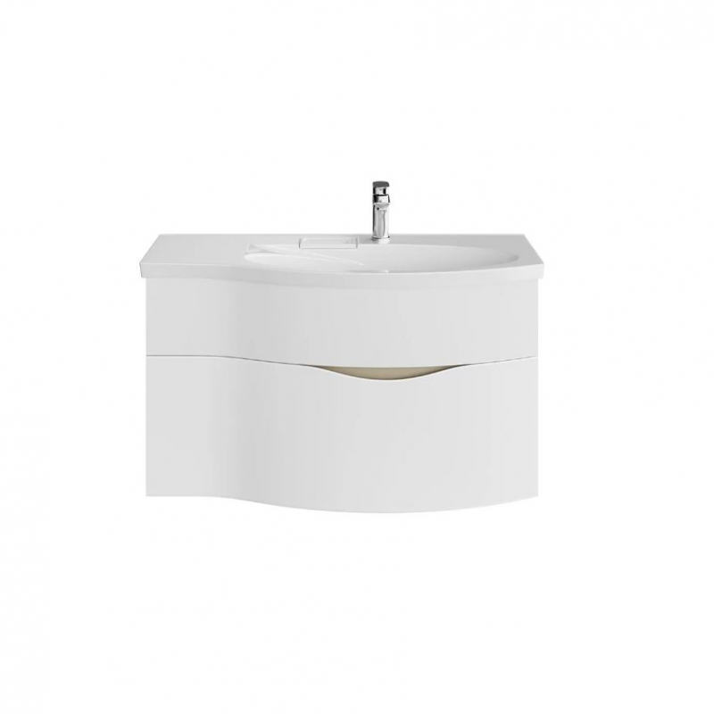 Тумба подвесная с умывальником Kerama Marazzi Riva 100*45 правая белая матовая 