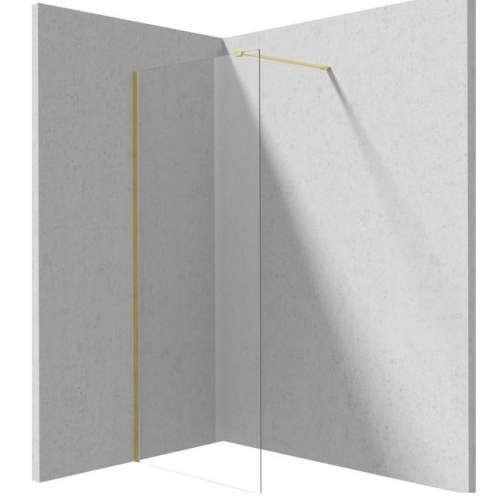 Стенка для душа, walk-in, 100 см Deante Prizma золото брашированное