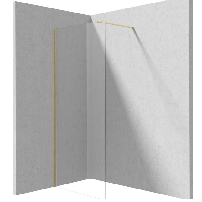 Стенка для душа, walk-in, 100 см Deante Prizma золото брашированное