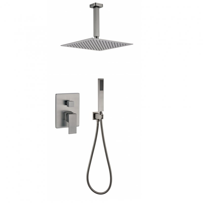 Душевая система скрытого монтажа в цвете графит Grocenberg