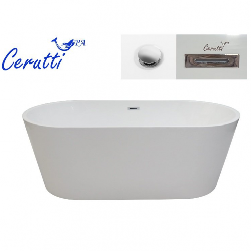 Ванна акриловая CeruttiSpa RESIA160 160x75 белый глянец