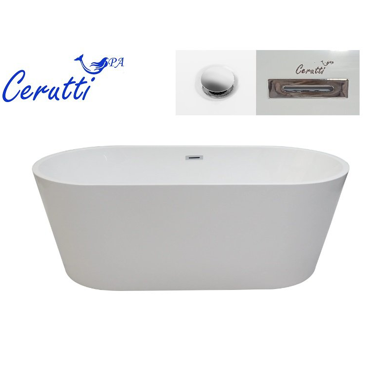Ванна акриловая CeruttiSpa RESIA160 160x75 белый глянец