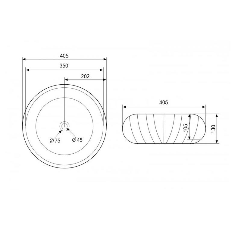 Раковина накладная ABBER Bequem, белая