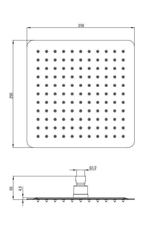 Deante Душевая колонна с термостатическим смесителем для ванны с поворотным изливом, титаниум