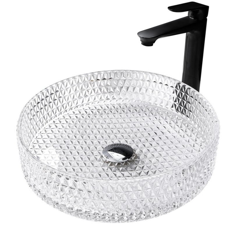  Умывальник Abber Glas 39,5x39,5 прозрачный