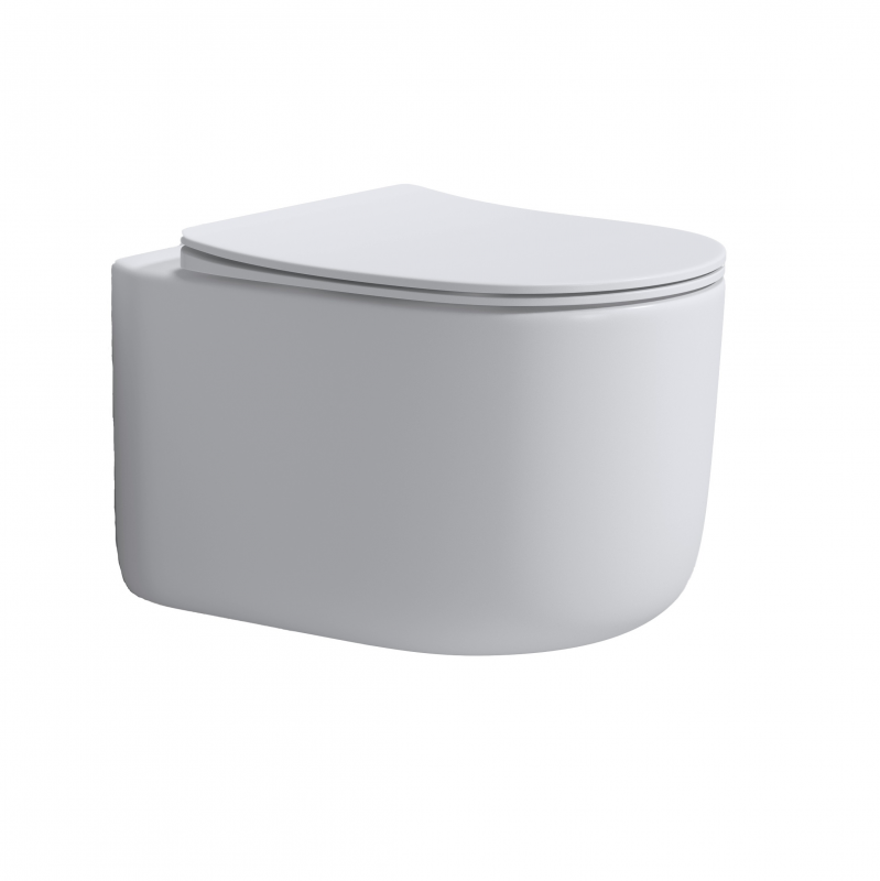  подвесной унитаз Bohema Flow матовый белый с крышкой