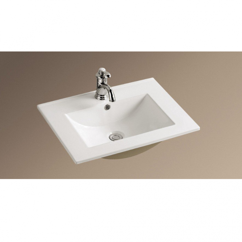 Умывальник встраиваемый Welt-Wasser DEILBACH 7506-60 MT-BL 61x39,5 черный матовый