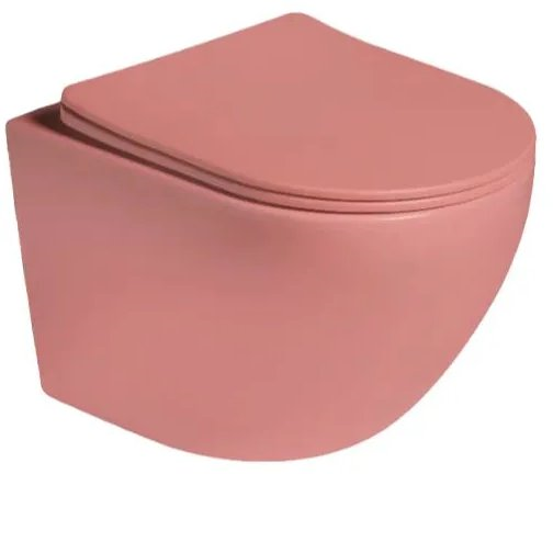 Унитаз подвесной Santiline  36,5x48,5 сиденье Duroplast, микролифт, персиковый матовый