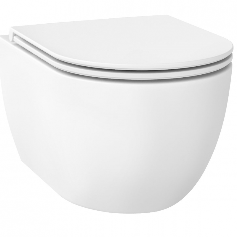 Унитаз подвесной Wellsee Chalice Perfection RimFree   белый матовый в комплекте с сиденьем SoftClose