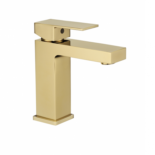 Смеситель для раковины стандартный Grocenberg в цвете матовое золото