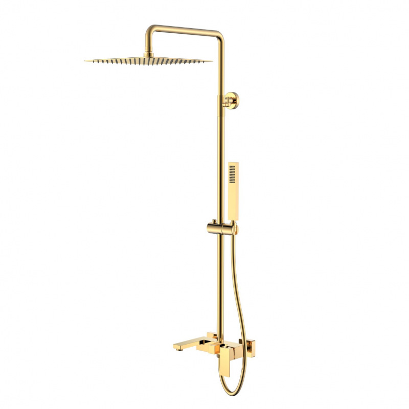 Душевая стойка Boheme Qubic золото