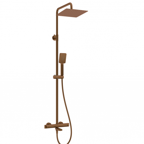 Душевая система Deante Nero с термостатом брашированная бронза