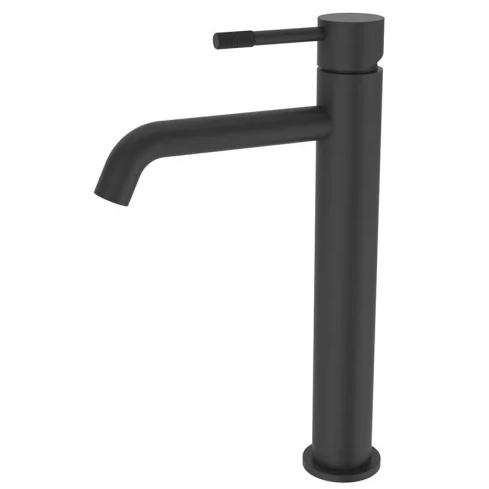 Смеситель высокий для умывальника Vieir V40-OMODEO черный матовый
