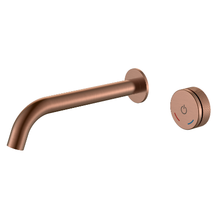 Смеситель Boheme автоматический для раковины из стены на 2 отв. TECH Copper Brushed