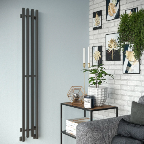 Полотенцесушитель Stinox CAPRI DESIGN 240x1800 с комплектом подключения 1 дюйм (заднее, нижнее), 4 крючка, цвет RAL
