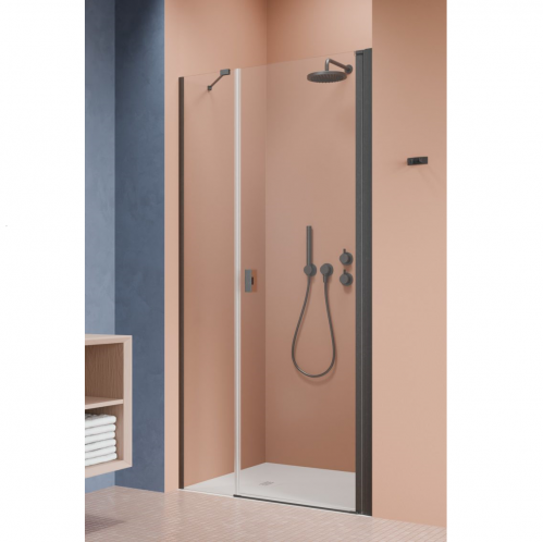 Душевая дверь Radaway NES BLACK DWS, профиль черный, дверь маятниковая