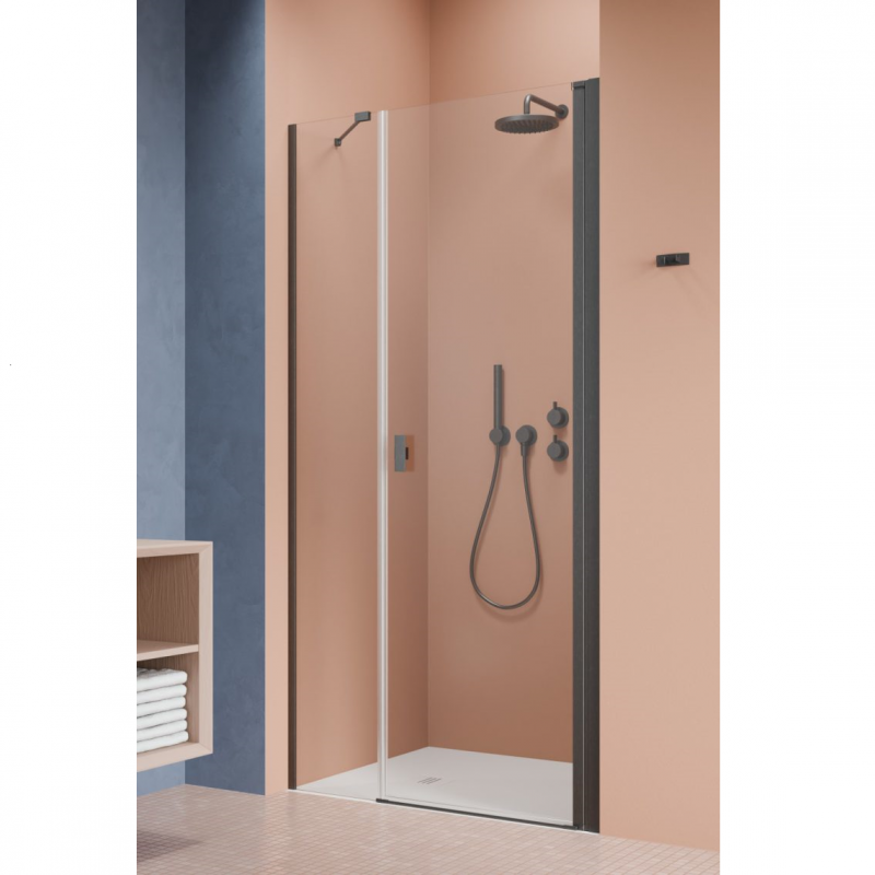 Душевая дверь Radaway NES BLACK DWS, профиль черный, дверь маятниковая