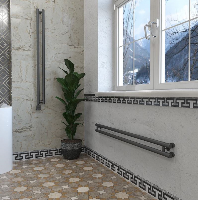 Дизайн-радиатор MINORI DESIGN 100x1200 оружейная сталь