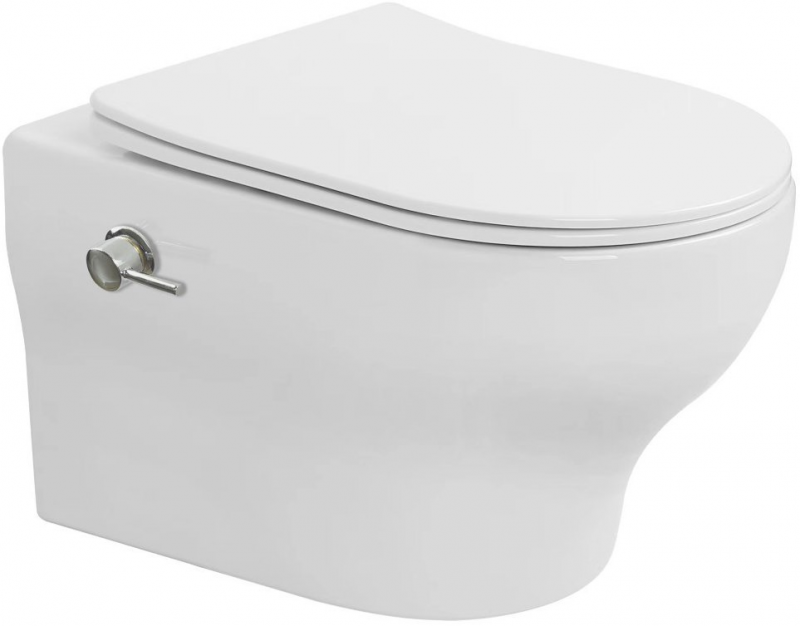 Унитаз-биде Boheme Fiore 36x53 сиденье Duroplast, микролифт, белый глянец