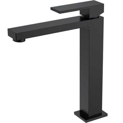 Смеситель для умывальника Boheme Qubic Black черный