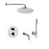 Душевая система для ванны скрытый монтаж с термостатом  Paffoni Light, хром