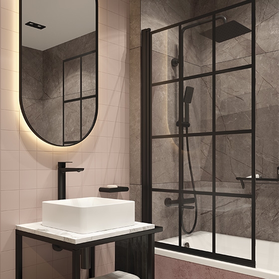 Deante Alpinia Nero Смеситель для раковины высокий, черный