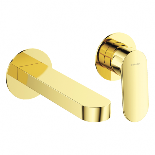 Deante Alpinia Gold Смеситель для раковины скрытого монтажа, золото 