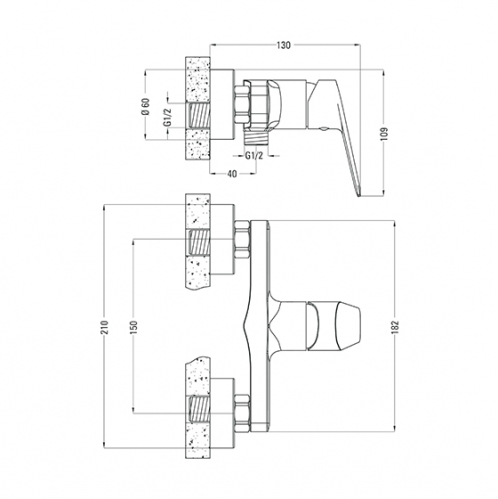 Смеситель для душа Deante Jasmin, хром