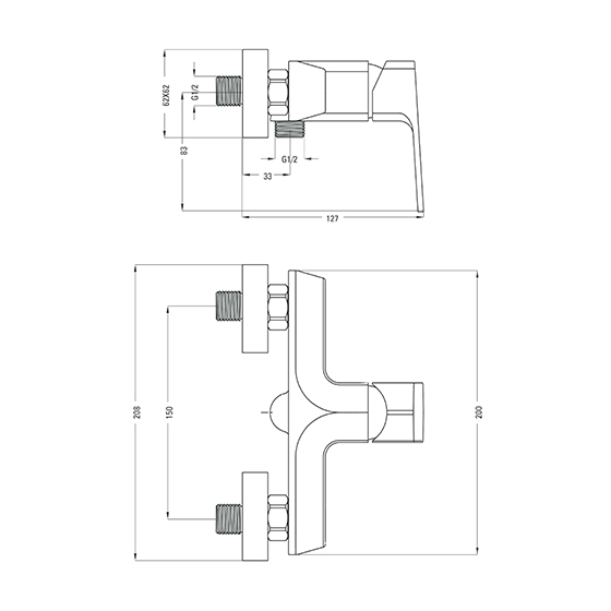 Смеситель для душа Deante Maruna, хром