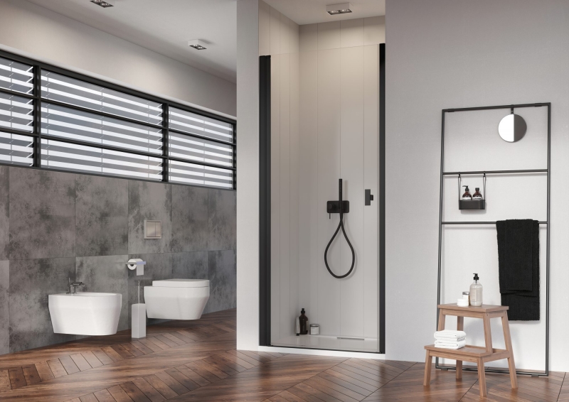 Душевая дверь Radaway Nes Black DWJ I H200 черный профиль, маятниковая дверь