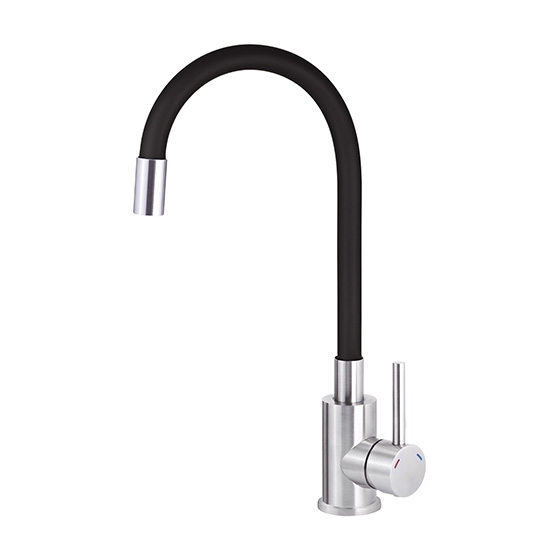 Neo Luno Смеситель для мойки с гибким изливом, черный-хром