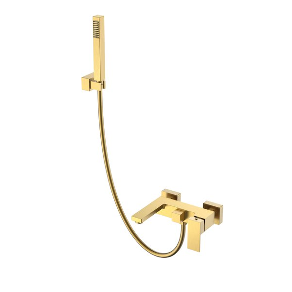Смеситель для ванны Boheme Qubic Matt Gold, матовое золото