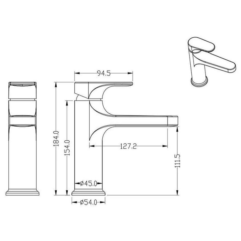 Смеситель для умывальника Boheme SPECTRE белый матовый