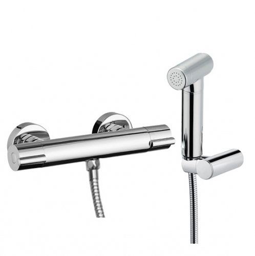 Neo Комплект смеситель термостатический с гигиеническим душем, хром