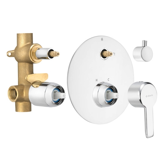 Deante Система скрытого монтажа для ванной круглая, хром