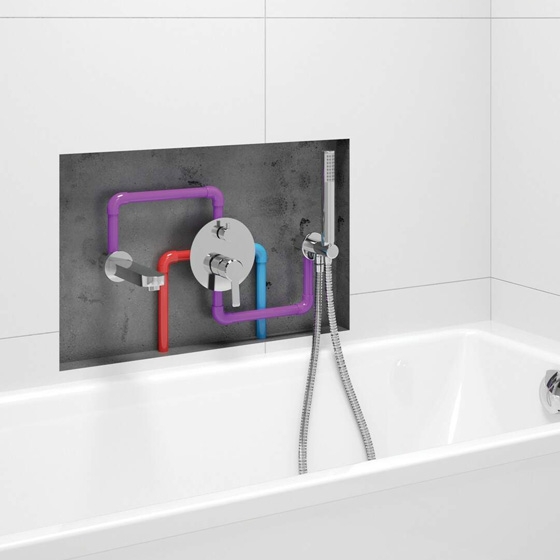 Deante Система скрытого монтажа для ванной круглая, хром