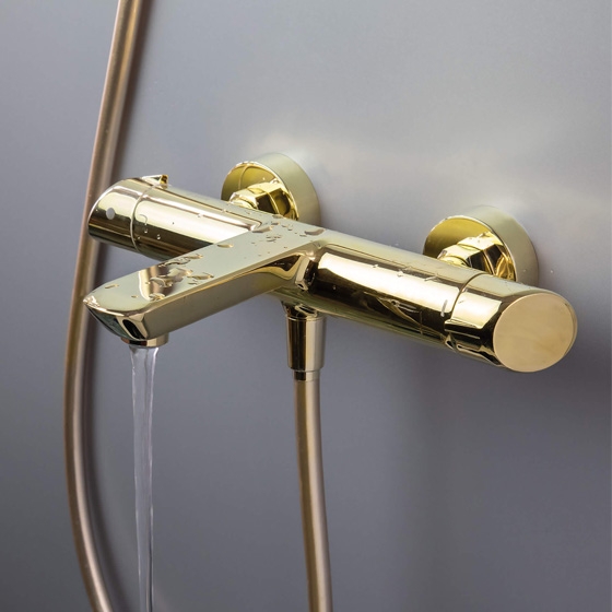 Deante Arnika Gold Смеситель для ванны, золото