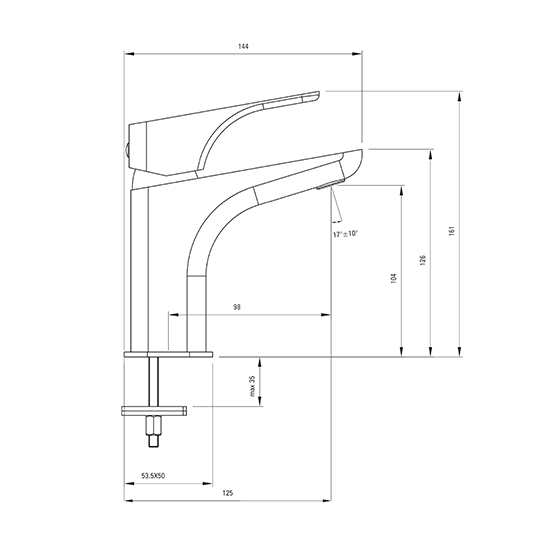 Deante Hiacynt Смеситель для раковины, белый-хром