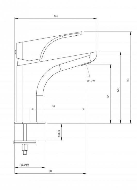 Смеситель для раковины Deante Hiacynt, хром