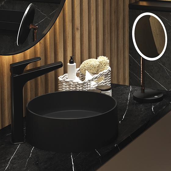 Deante Hiacynt Nero Смеситель для раковины высокий, черный