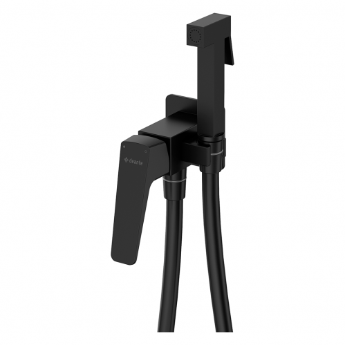 Deante Blur Смеситель скрытого монтажа с гигиеническим душем черный