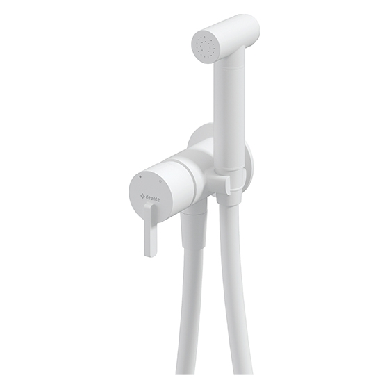 Deante Silia Bianco Смеситель скрытого монтажа с гигиеническим душем, белый