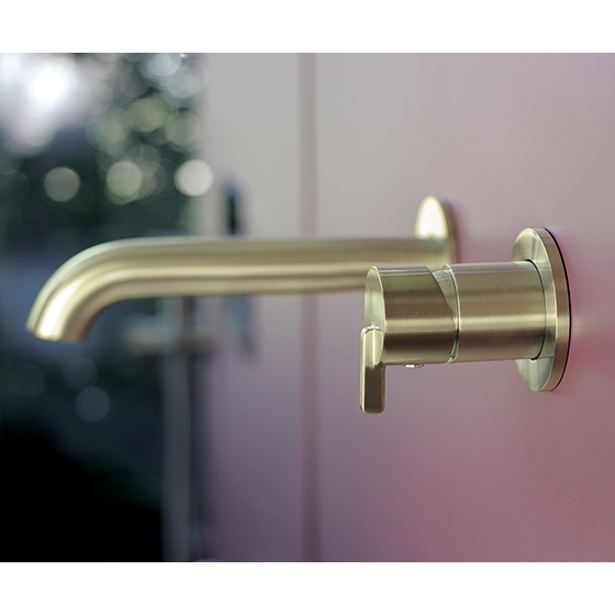 Deante Silia Gold Смеситель для раковины скрытого монтажа, золото брашированное