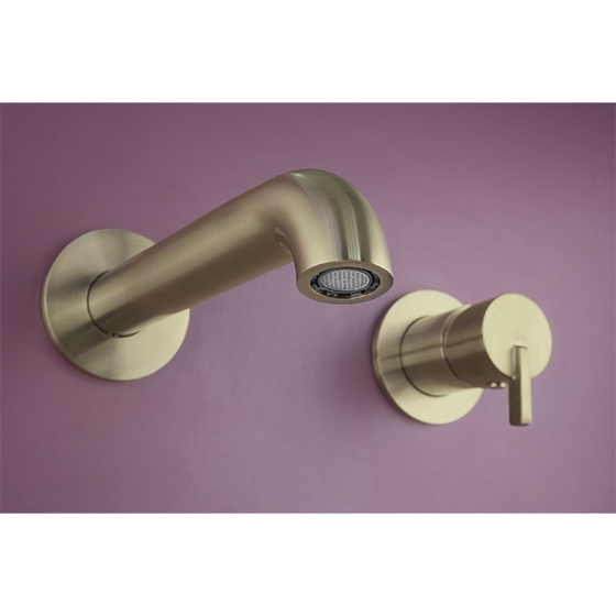 Deante Silia Gold Смеситель для раковины скрытого монтажа, золото брашированное