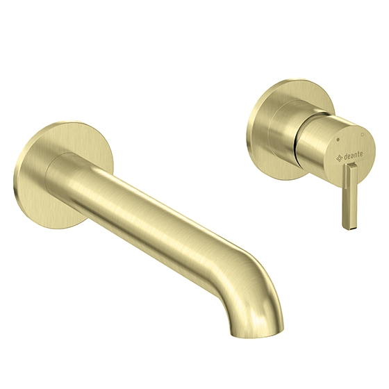 Deante Silia Gold Смеситель для раковины скрытого монтажа, золото брашированное